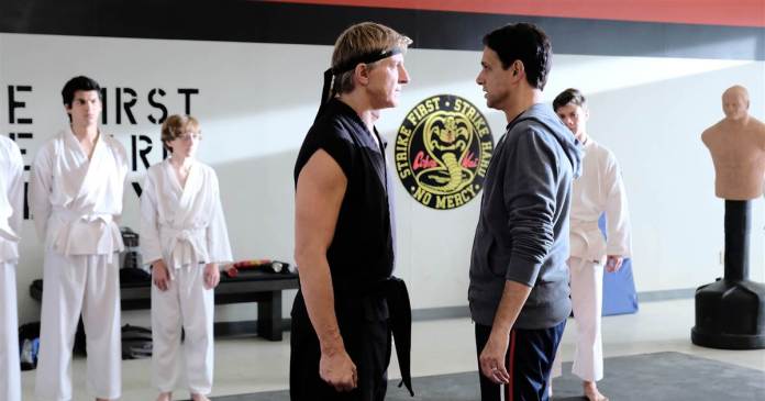 William Zabka and Ralph Macchio reprise their Karate Kid characters in Cobra Kai