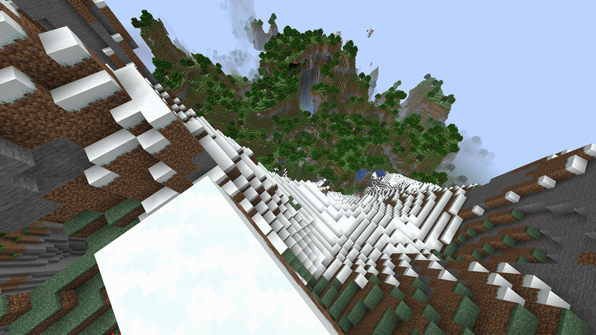 What is the title of this picture ? Minecraft 1.18’s new world generation is now available for testing