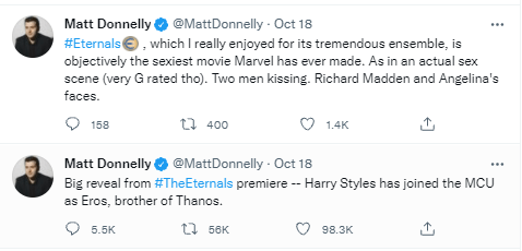 Matt Donnelly spoiling a movie no one has really seen yet is a bold move