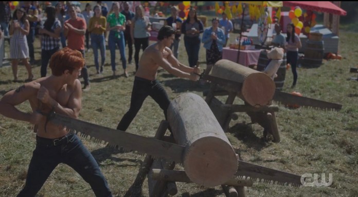 Riverdale Log Cutting Contest Archie vs Reggie