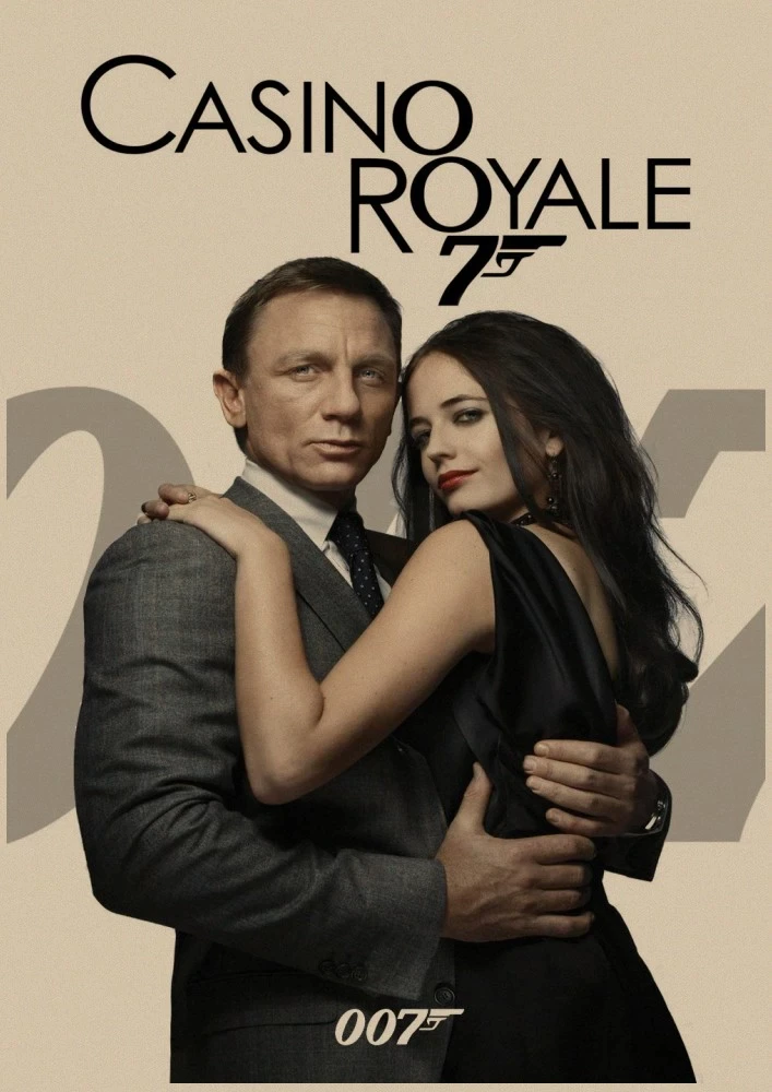 Retro poster decoration, movie poster &lt; 007 Casino Royale &gt; Family bedroom  wall sticker|wall sticker|bedroom wall stickersretro poster - AliExpress