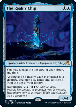 Reality Chip Card from Magic the Gathering Kamigawa Neon Dynasty